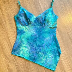 Teal and purple Paisley Tank